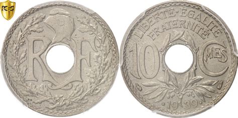 France 10 Centimes 1939 Paris Coin Lindauer Paris Pcgs Ms65 Ms65