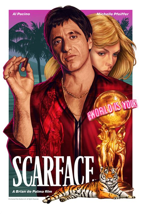 Scarface Premium Art Print The World Is Yours At Mighty Ape Nz