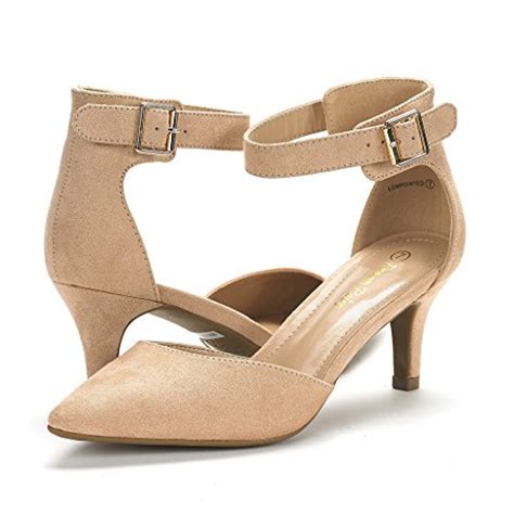 Dream Pairs Women S Lowpointed Nude Suede Low Heel Dress Pump Shoes