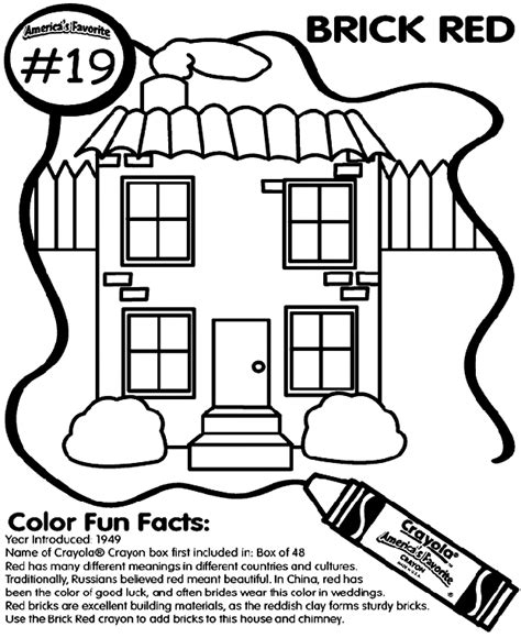 Best free coloring pages for kids & adults to print or color online as disney, frozen, alphabet and more printable coloring book. No.19 Brick Red Coloring Page | crayola.com