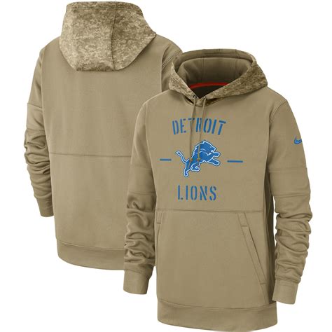 Detroit Lions Nike 2019 Salute to Service Sideline Therma Pullover