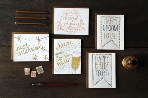 A toast to the happy couple! Wedding Congratulations Cards from 9th Letter Press