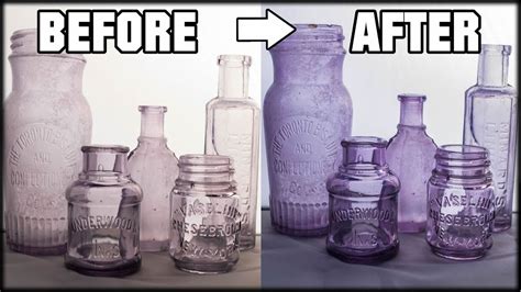 How To Turn Antique Bottles Purple In Under A Week Turning Manganese Glass Bottles Purple