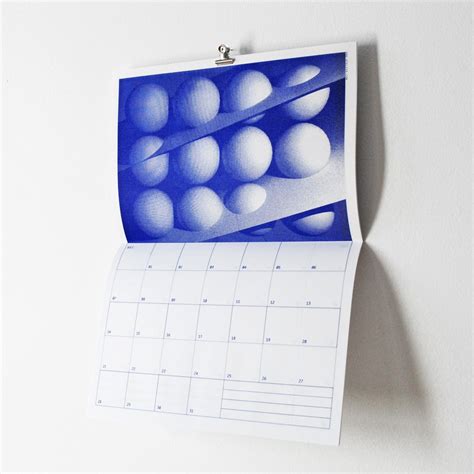 2015 Calendars 6 A3 Sheets Double Sided Folded Riso Print 1