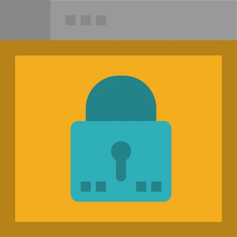 Login Secure Web Layout Password Lock Flat Color Icon Vector icon