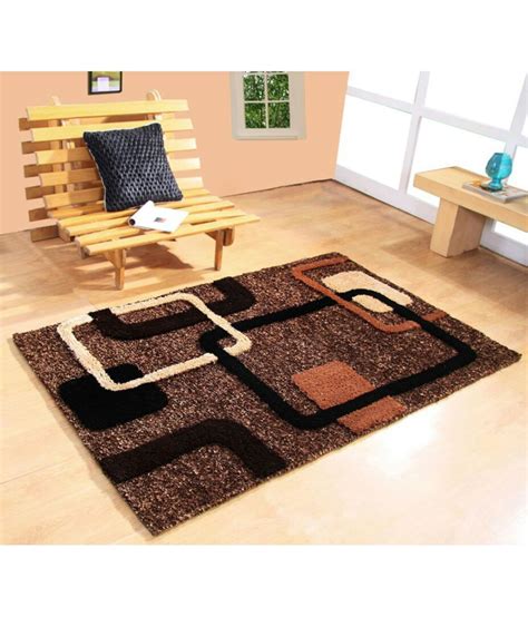 A carpet is a textile floor covering typically consisting of an upper layer of pile attached to a backing. Sky Tex Brown Polyester Carpet Abstract 4x6 Ft. - Buy Sky Tex Brown Polyester Carpet Abstract ...