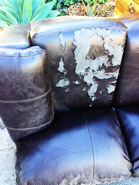 We have a sectional with fake leather and it is now peeling. Don't be bilked by bonded leather! - Design Intervention Diary