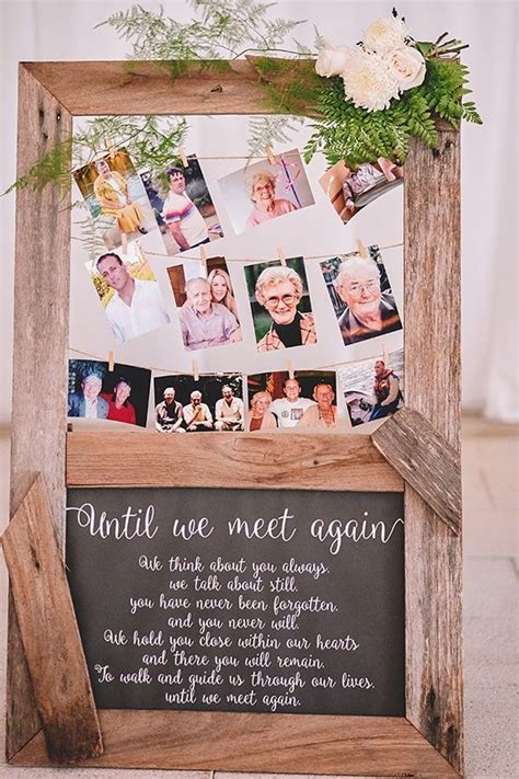 20 Ways To Remember Loved Ones At Your Wedding Wedding Photo Display