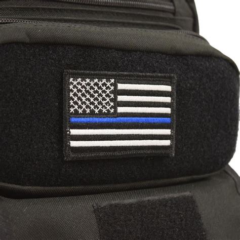 Thin Blue Line Velcro Patch Us Flag Police Law Enforcement Support