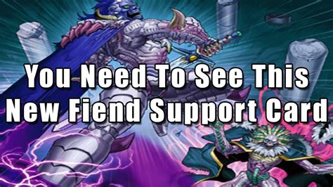 You Need To See This New Fiend Support Card Yu Gi Oh Youtube