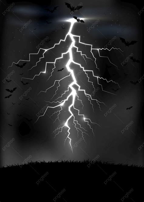 Lightning Storm Vector Png Images Lightning Storm With On A Dark