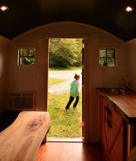 Inside size is 4.5 m x 2.10 m. 10ft Micro Cabin on Wheels by Tiny Industrial (For Sale)
