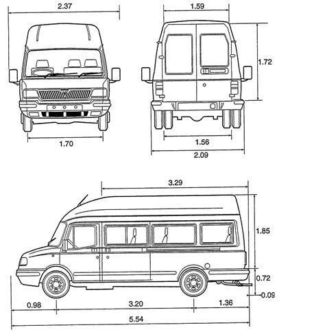 Next, add small rectangular shapes inside the big rectangle as. LDV Convoy minibus Blueprint - Download free blueprint for ...