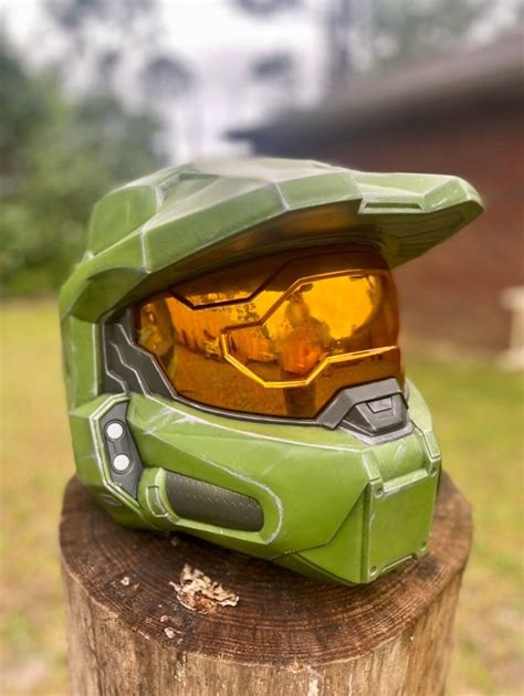 Halo Infinite Master Chief Helmet Wearable Full Size Halo Fanmade Prop