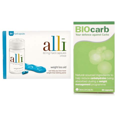 Alli Slimming Capsules And Biocarb Weight Loss Pills Chemist Direct