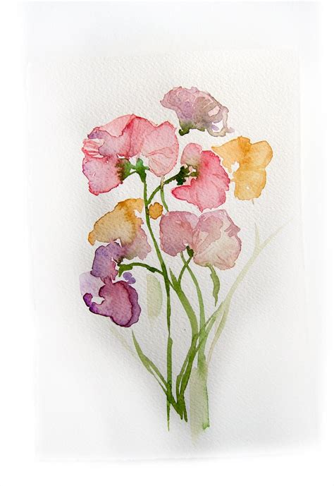 Spring Flowers Watercolor Originalflowers Painting Art By Rakla