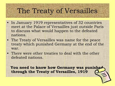 Ppt The Armistice And Treaty Of Versailles Powerpoint Presentation