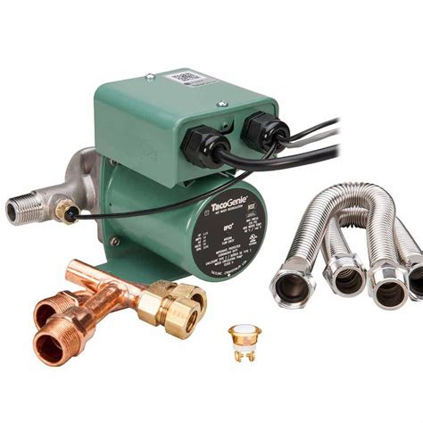 The hot water recirculating pump provides hot water at every faucet or shower when needed, eliminating wasted recirculation pump. Taco Comfort Solutions TacoGenie 1/40 HP Hot Water ...