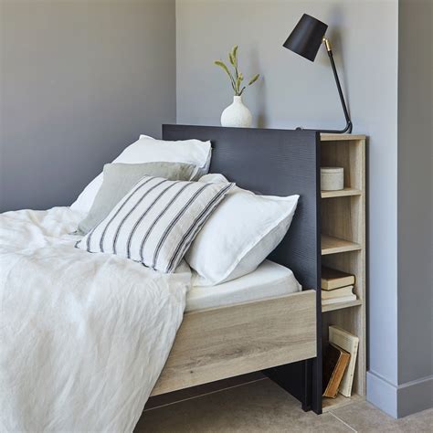 Tête de lit amandine en 160 capitonnée tissus lin, structure en acajou patine crème antique,possibilité de payer en 2,3,4 fois sans frais. Tête de lit rangeante pour lit Castel - L160 cm - CASTEL - alinea