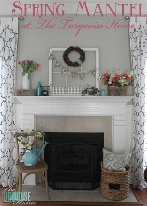 The key to a beautiful mantel design is to incorporate the season through items that you love and reflect your personality. Pink & Turquoise Spring Mantel | The Turquoise Home
