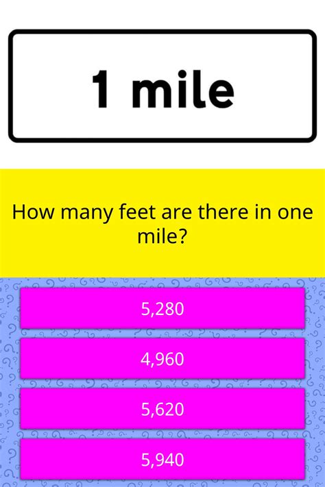 How Many Feet Are There In One Mile Trivia Questions Quizzclub