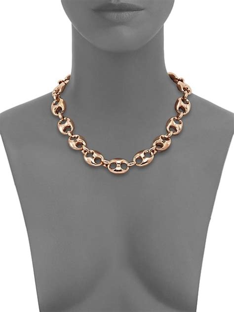 Shop Gucci Marina Chain 18k Rose Gold Link Necklace Saks Fifth Avenue