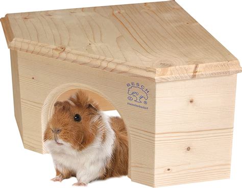 Resch No14 Guinea Pig Corner House Natural Solid Wood Made Of Spruce