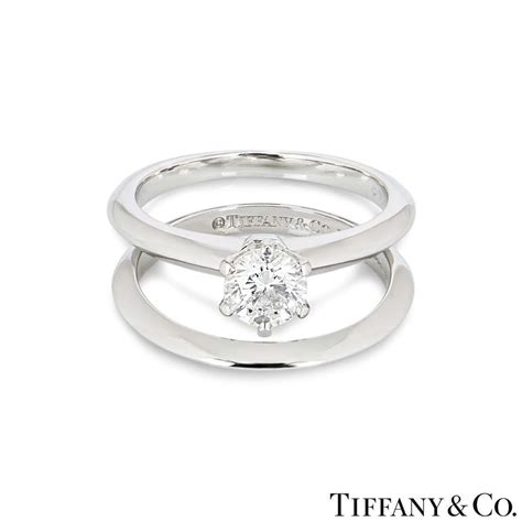 Tiffany And Co Platinum Diamond Setting Band And Wedding Band Rings 0