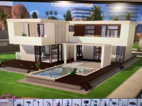 My First Build In Sims 4 I Saw This Beautiful House On Pinterest And