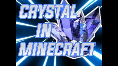 How To Make A Crystal In Minecraft Pocket Edition Youtube