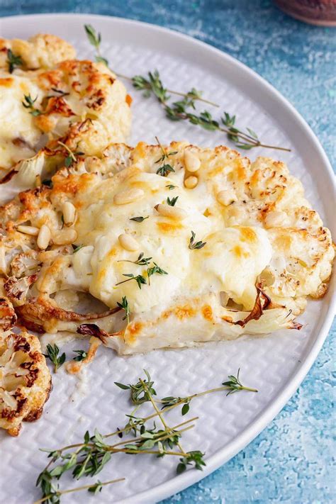 Roast until lightly caramelized and the cauliflower is. This roasted cauliflower steak recipe is topped with a ...
