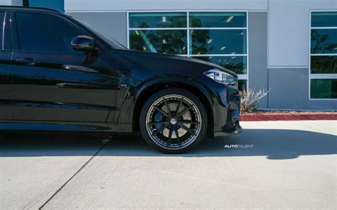 Bmw X5m F85 Black With Hre S104 Aftermarket Wheels Wheel Wheel Front