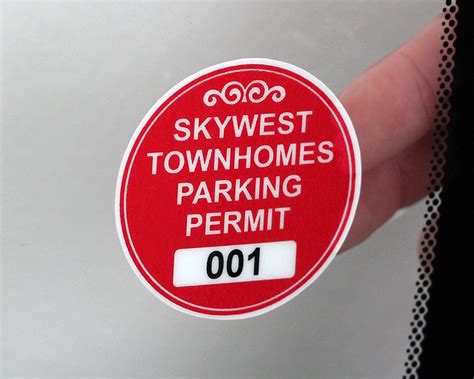 Custom Parking Permit Stickers