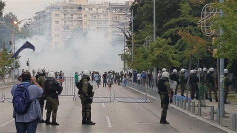 Greek Police Fire Tear Gas At Demonstrators In Thessaloniki Euronews