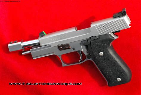 Custom Sig Sauer Stainless P220 45 With Tjs Sig Comp Compensator