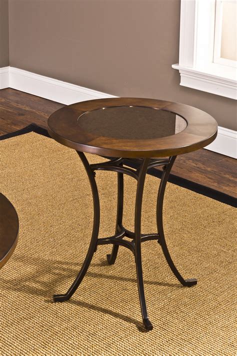 Buy glass side table and get the best deals at the lowest prices on ebay! Hillsdale Montclair Round End Table - Wood Border with ...