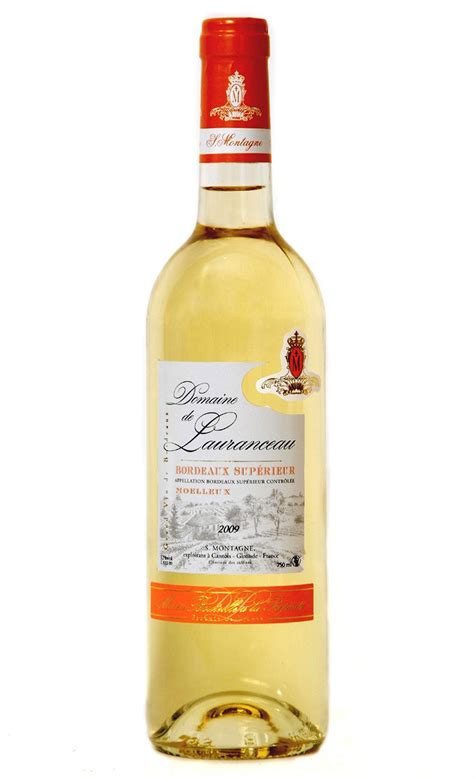 L'appellation bordeaux couvre l'intégralité du vignoble bordelais, une zone géographique très. Domaine de Lauranceau- Grand Vin de Bordeaux Blanc Moelleux