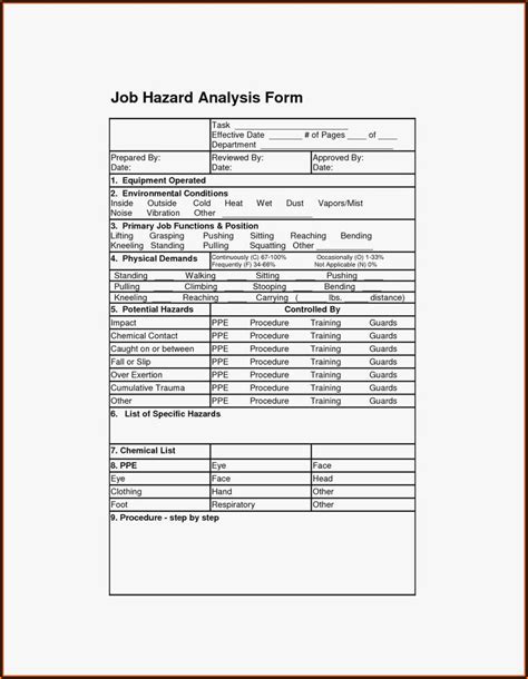 Osha Hazard Assessment Form Fill Out And Sign Printab