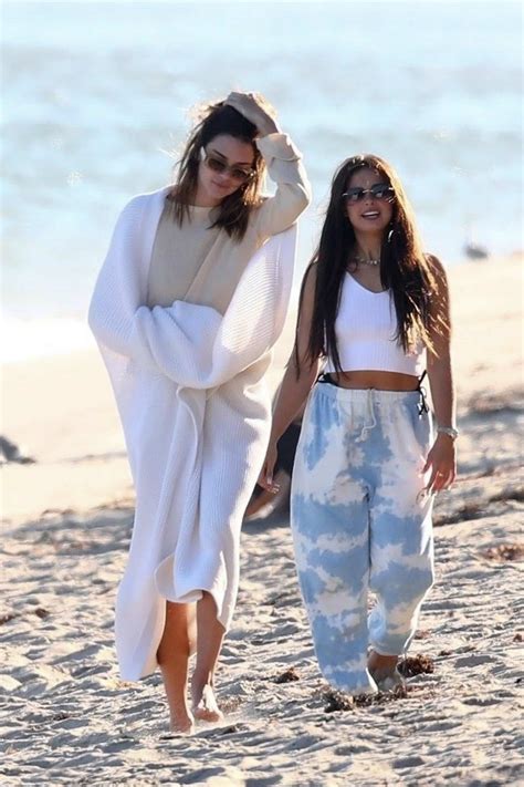 Kendall Jenner Kourtney Kardashian And Addison Rae Hit The Beach While Taking A Break From A