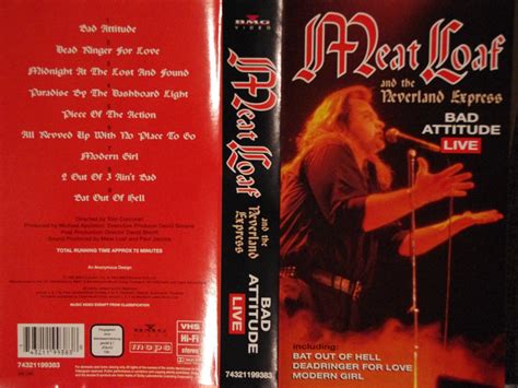 Meat Loaf Vinyl Singles 7 12 And Other Stuff Videos Vhs Bad