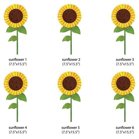 Sunflowers Sticker Decal Pack My Wonderful Walls