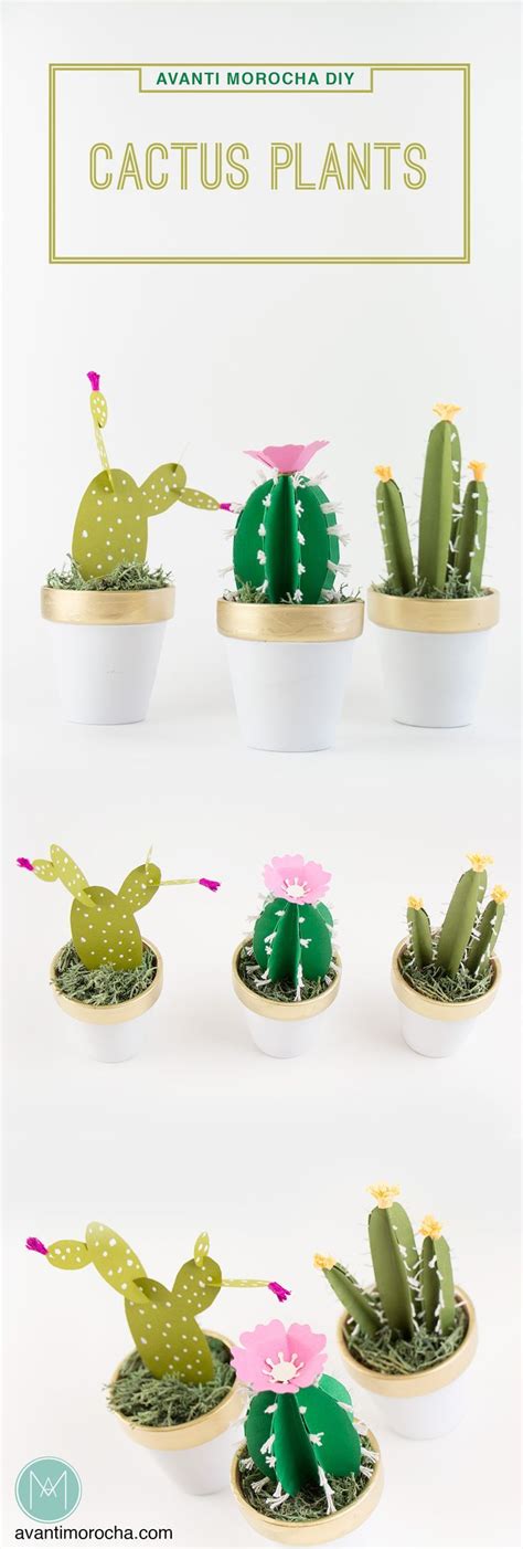 Diy Cactus Plants Paper Homedecor Kids Room Party Favors