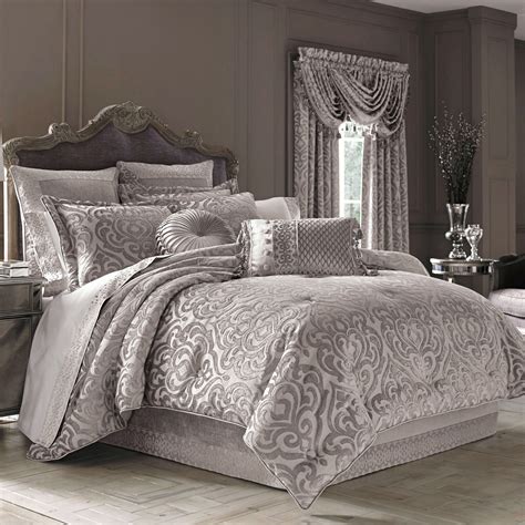 Sicily Silver Gray Medallion Comforter Bedding By J Queen New York