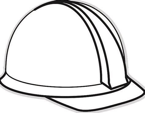 Construction Hat Coloring Page Sketch Coloring Page