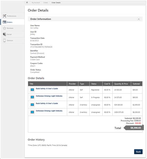My Account Orders Order Details Redesigned