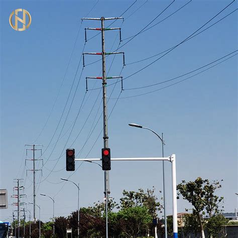 6m X 8m Steel Traffic Light Pole Traffic Signal Pole With Iso 9001