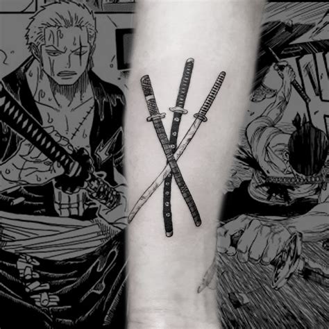 Zoro Swords Blackwork Onepiece Tattoo Boas Ideias Para Tatuagem