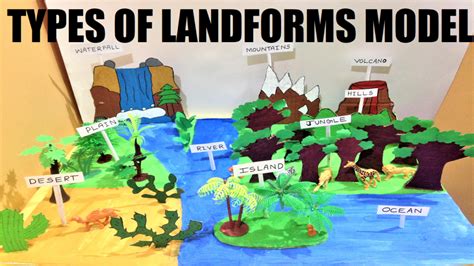 Types Of A Landform 3d Model For A School Project For Science