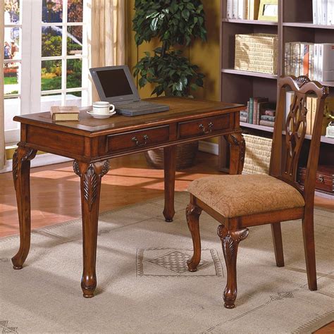 Purchase 2pc dwelling workplace writing desk & aspect chair set: Crown Mark Fairfax Traditional Home Office Desk & Chair ...