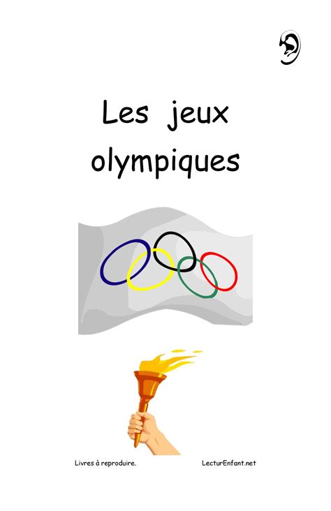 Les jeux olympiques - Lecture Enfant